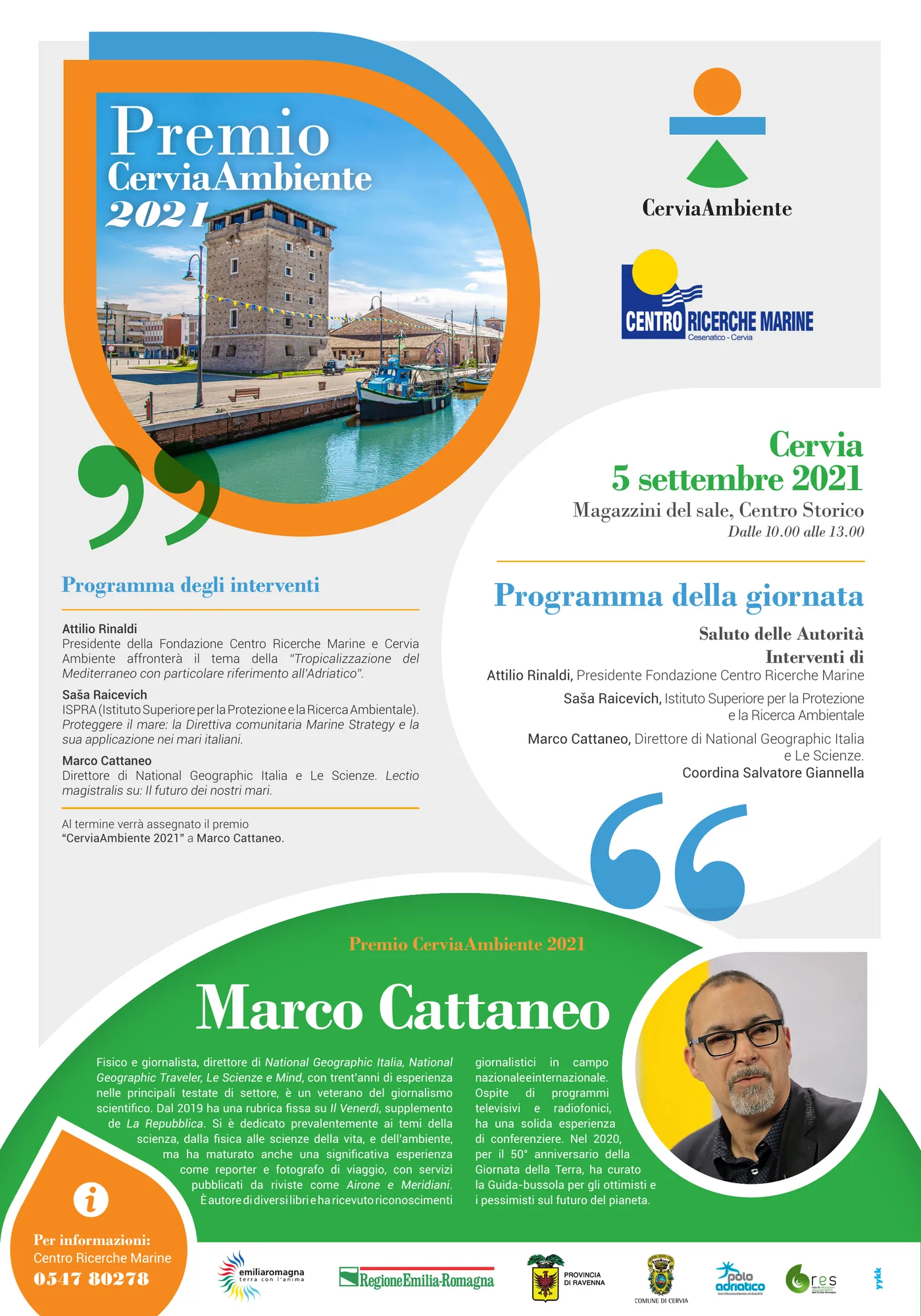 CerviaAmbiente — Centro Ricerche Marine — Premio CerviaAmbiente: manifesto, 70×100 CM