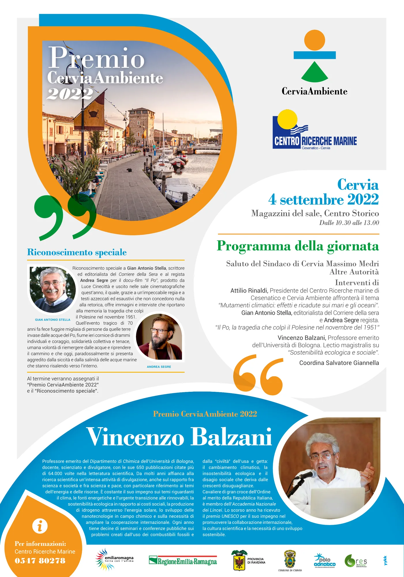 CerviaAmbiente — Centro Ricerche Marine — Premio CerviaAmbiente: manifesto, 70×100 CM