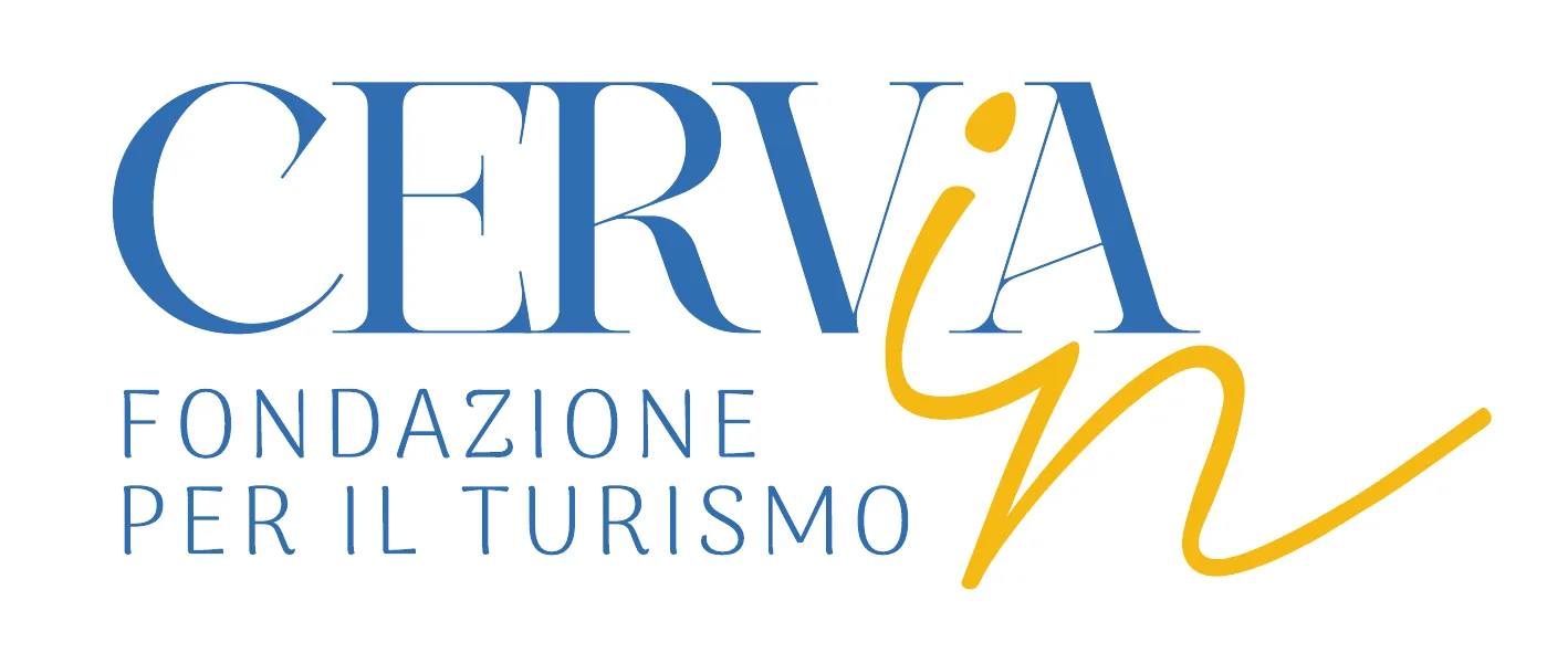 Cervia in – Fondazione per il turismo — Cervia in corsivo: logo, 120×50 MM