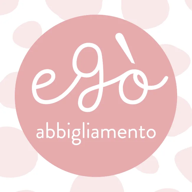 Egò Abbigliamento — Marchio scritto a mano: tavola 1 di 2, 55×55 MM