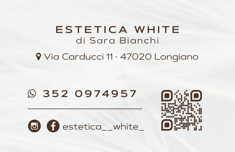 Estetica White di Sara Bianchi — Un soffione per insegna: tavola 2 di 2, 85×55 MM