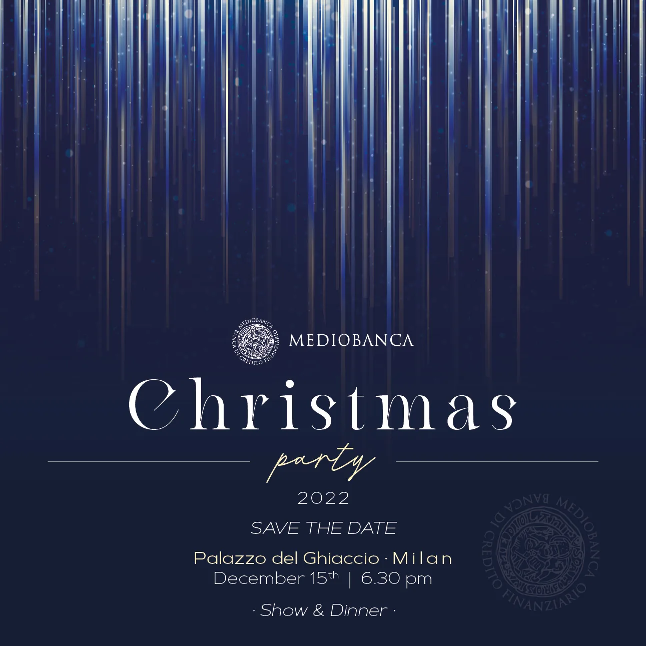 G2 Eventi per Mediobanca — Mediobanca Christmas Party: evento aziendale, 1291×1291 PX
