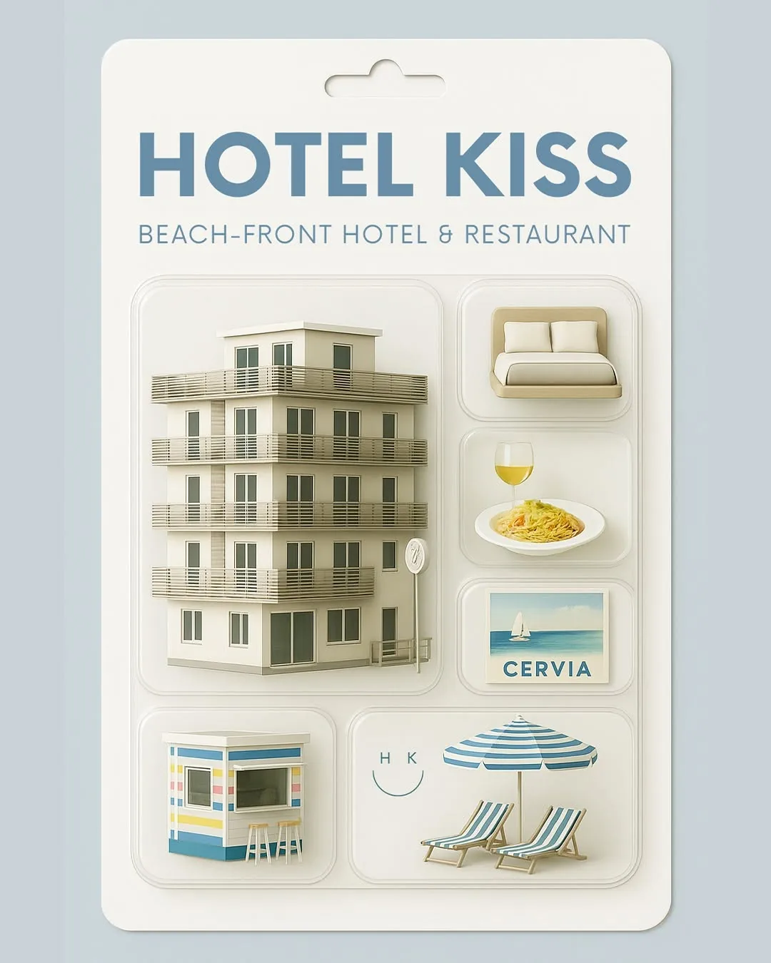 Hotel Kiss, Cervia — Il sorriso di Kiss: monogramma, 1080×1350 PX