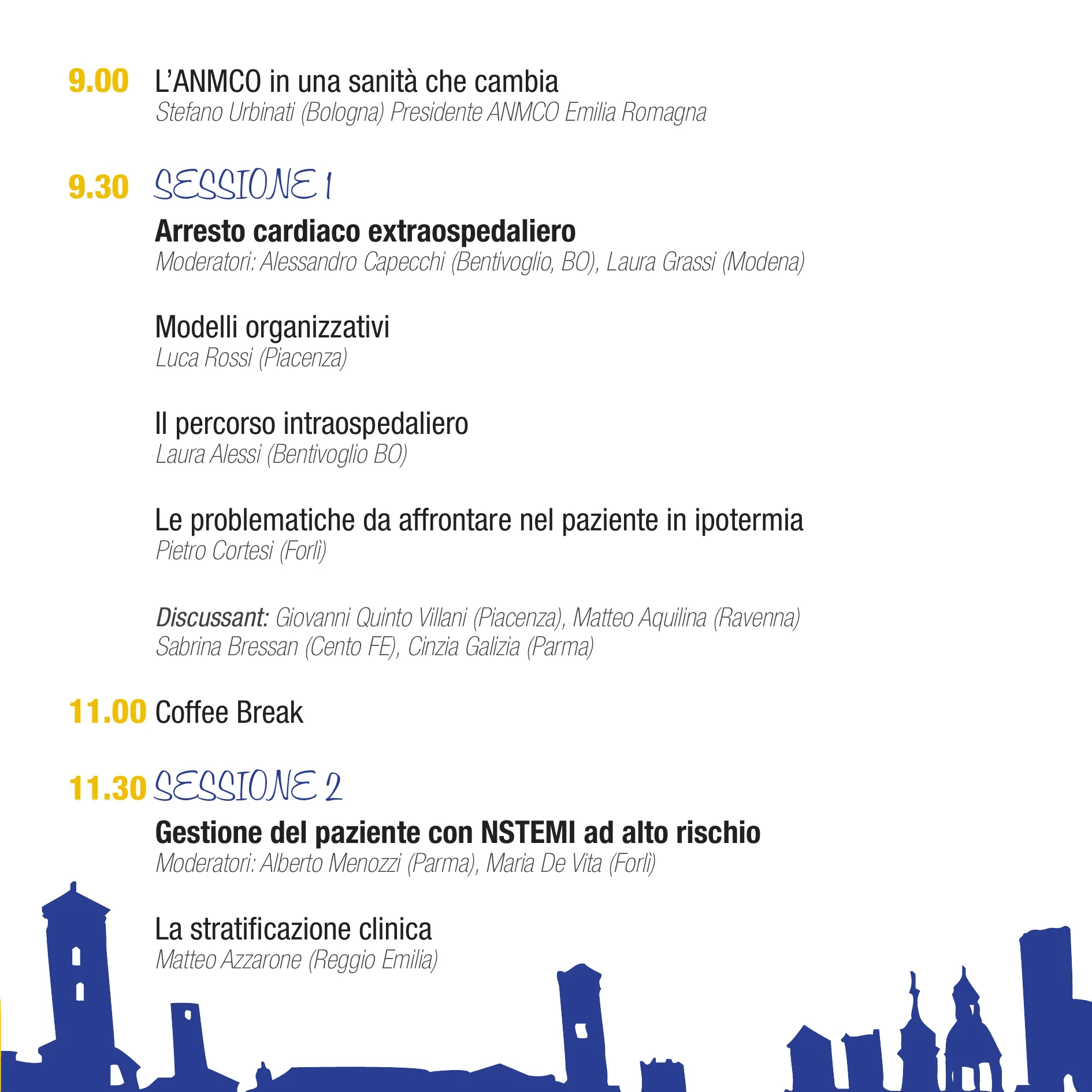 I&C Eventi — Congressi medici a Bologna: tavola 2 di 8, 160×160 MM