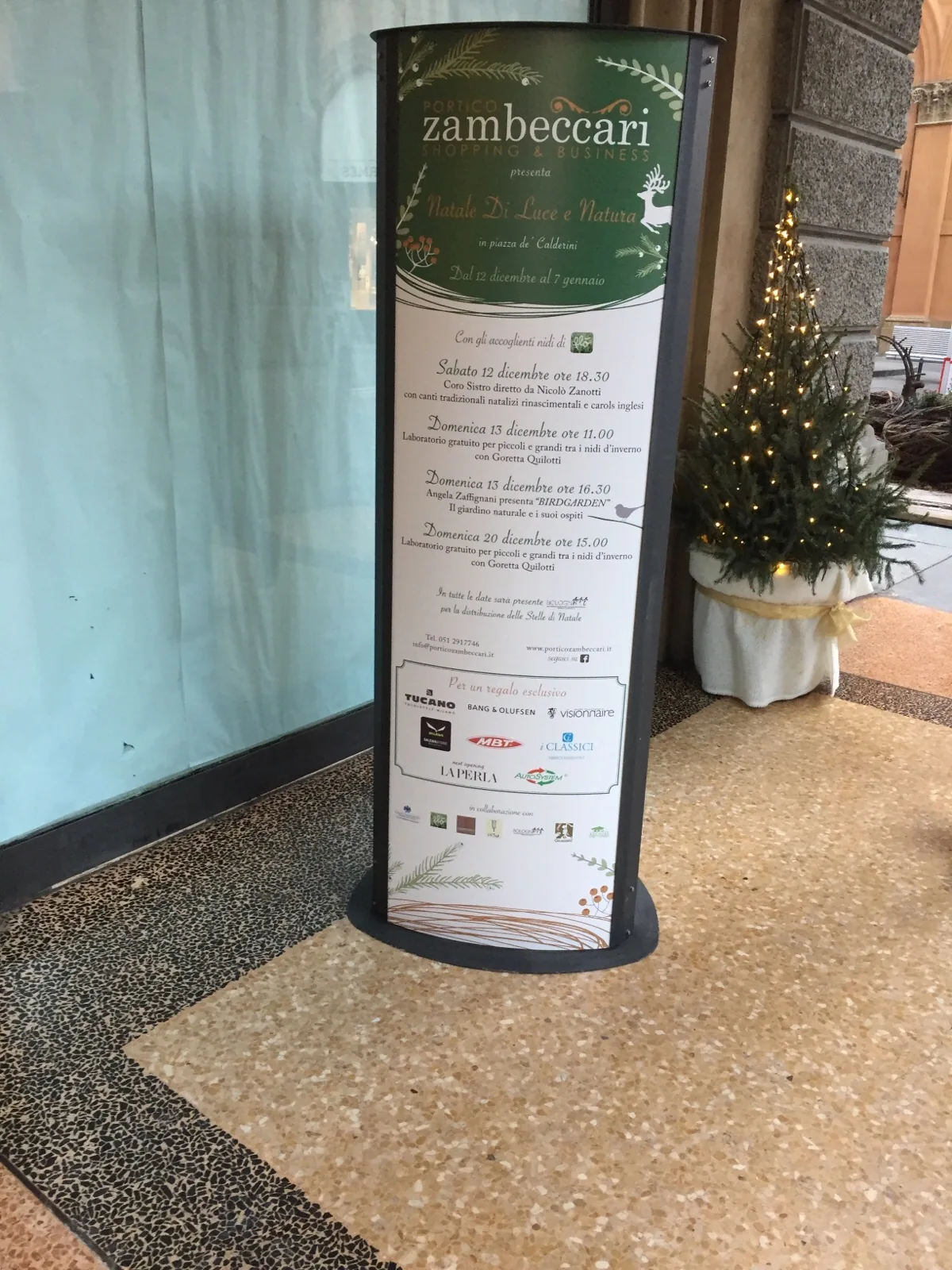 Portico Zambeccari — Shopping & Business — Natale in piazza de' Calderini: eventi natalizi, 1200×1600 PX