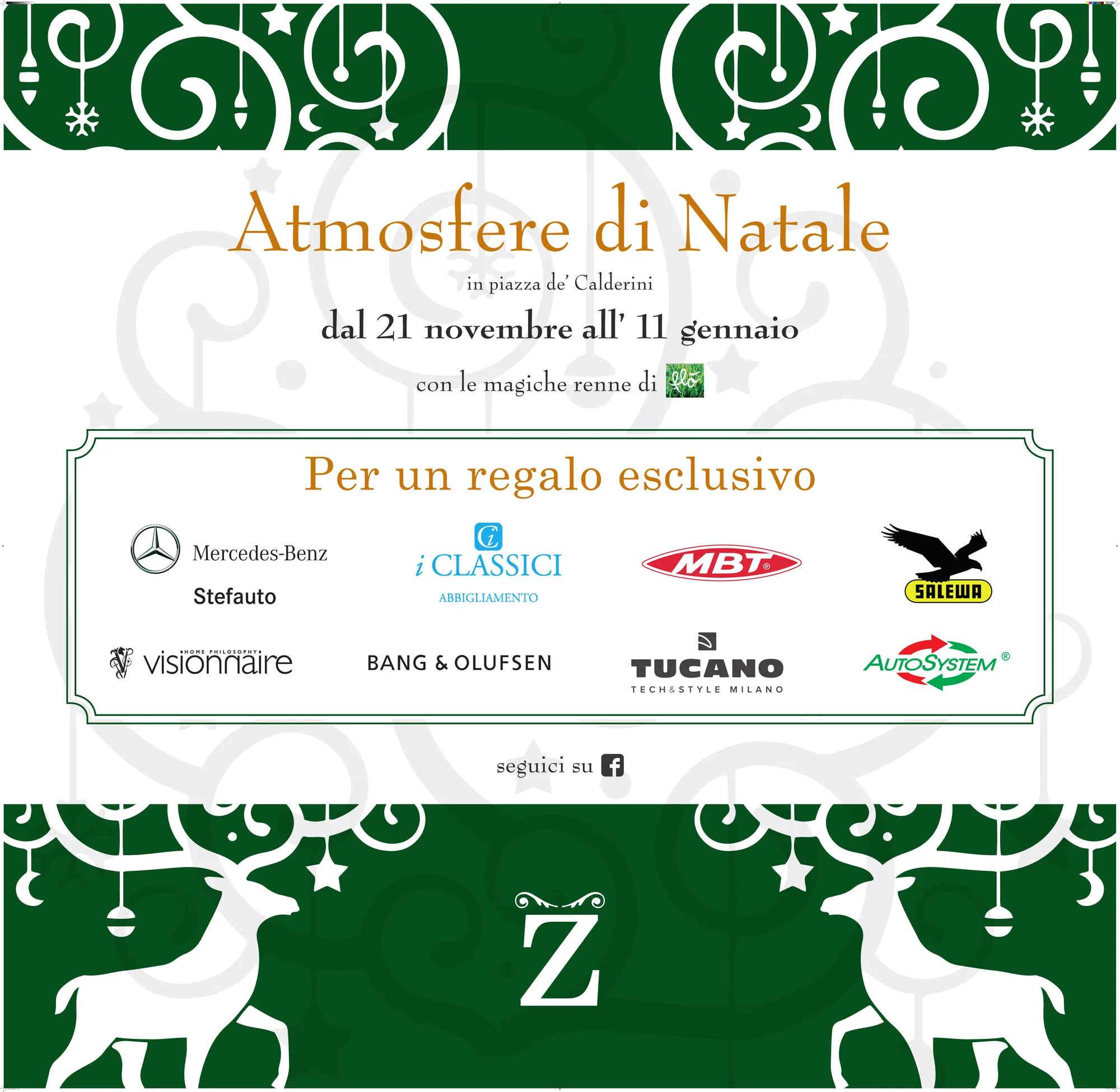 Portico Zambeccari — Shopping & Business — Natale in piazza de' Calderini: eventi natalizi, 222×217 CM